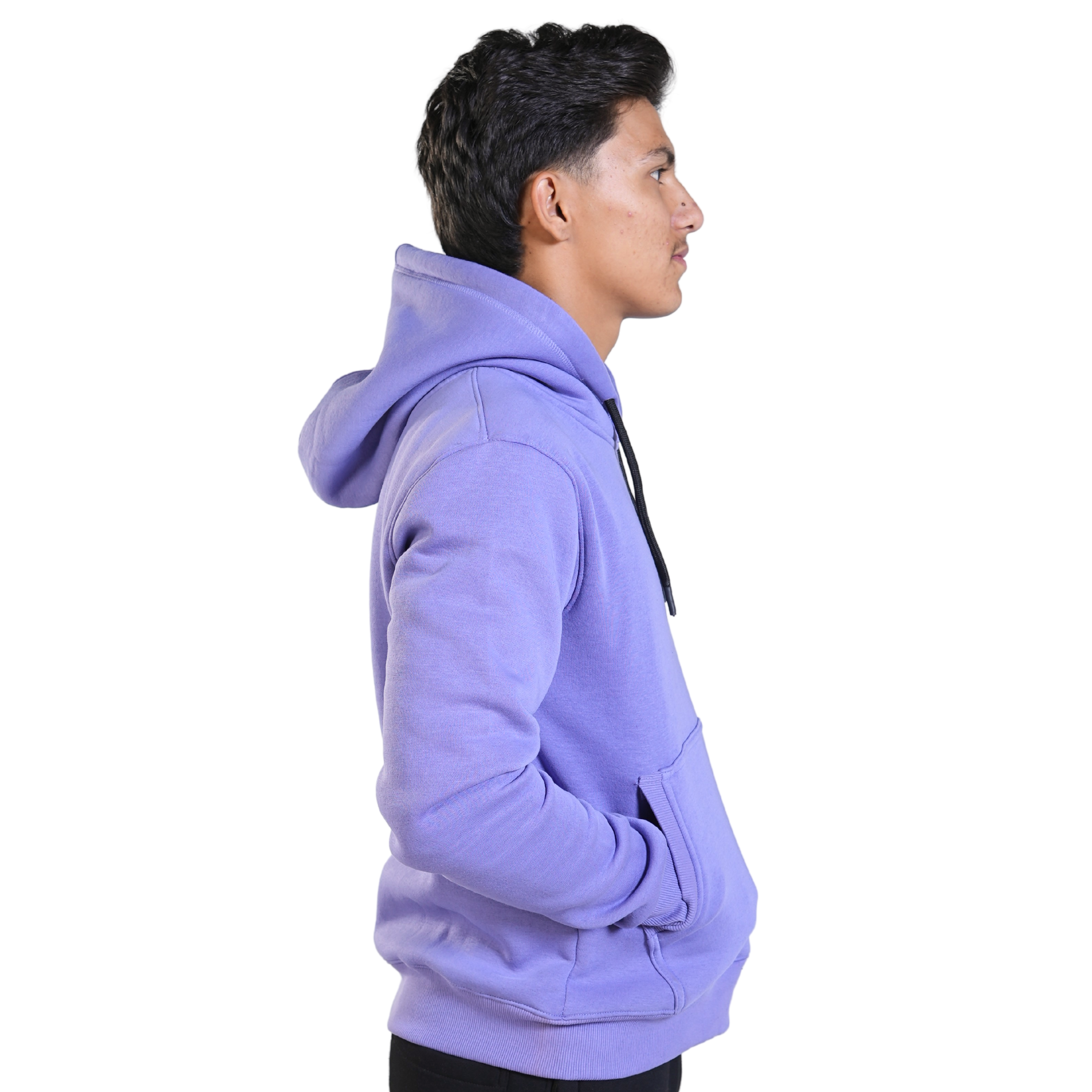 Cuffs Premium Men's Hoodie – Lavender | 100% Cotton Fleece, Warm and Stylish
