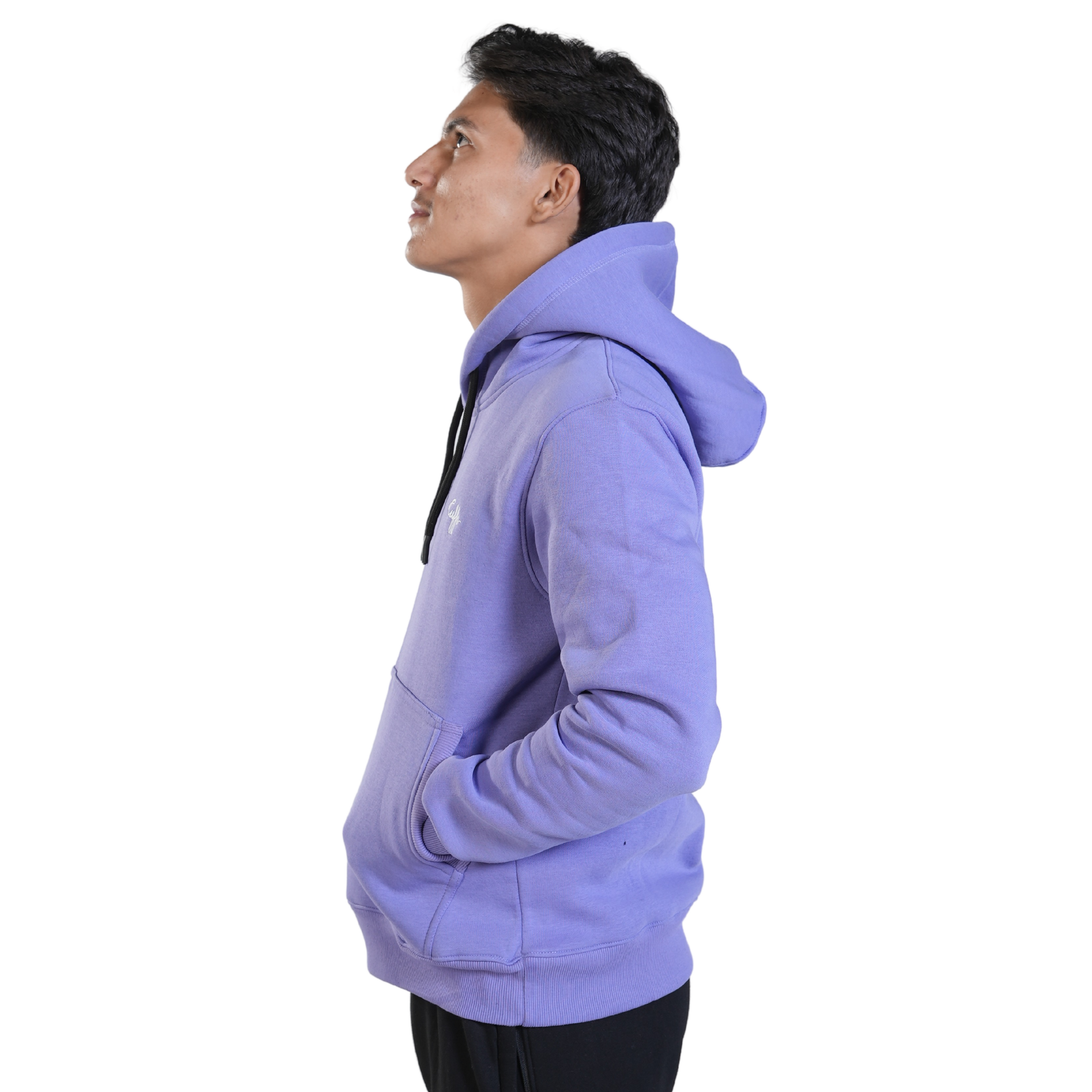 Cuffs Premium Men's Hoodie – Lavender | 100% Cotton Fleece, Warm and Stylish