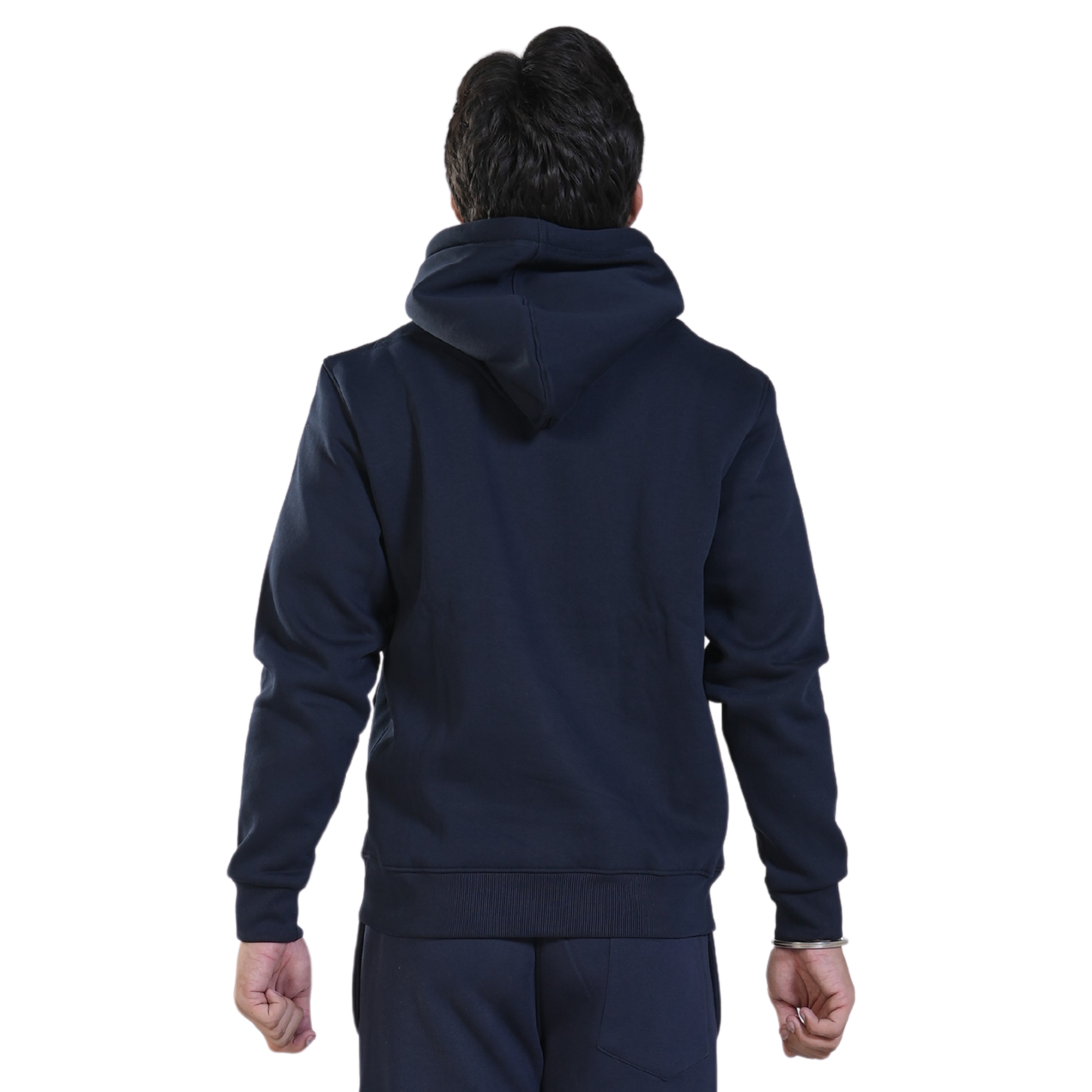 Cuffs Premium Men's Hoodie – Navy | 100% Cotton Fleece, Warm and Stylish