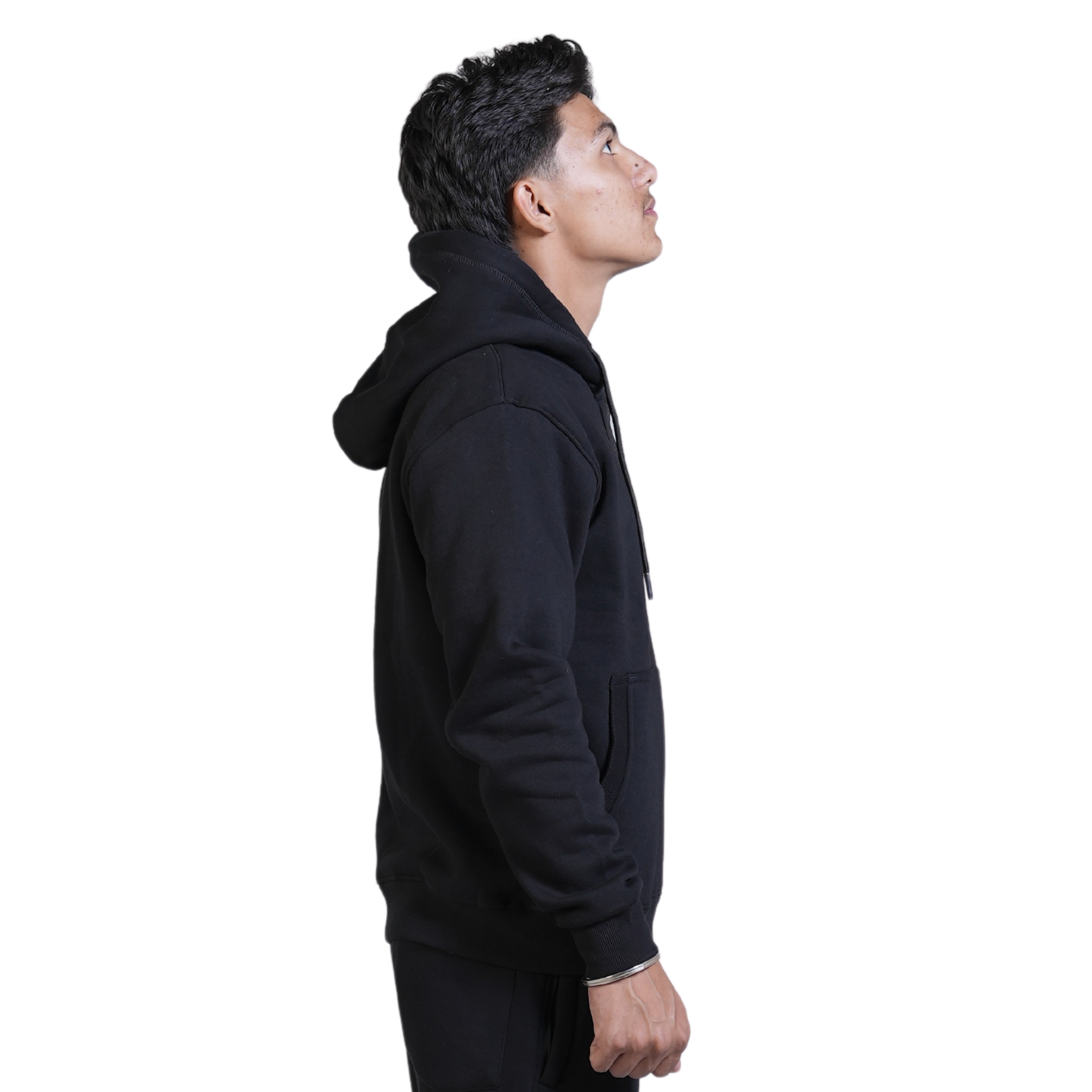 Cuffs Premium Men's Hoodie – Black | 100% Cotton Fleece, Warm and Stylish