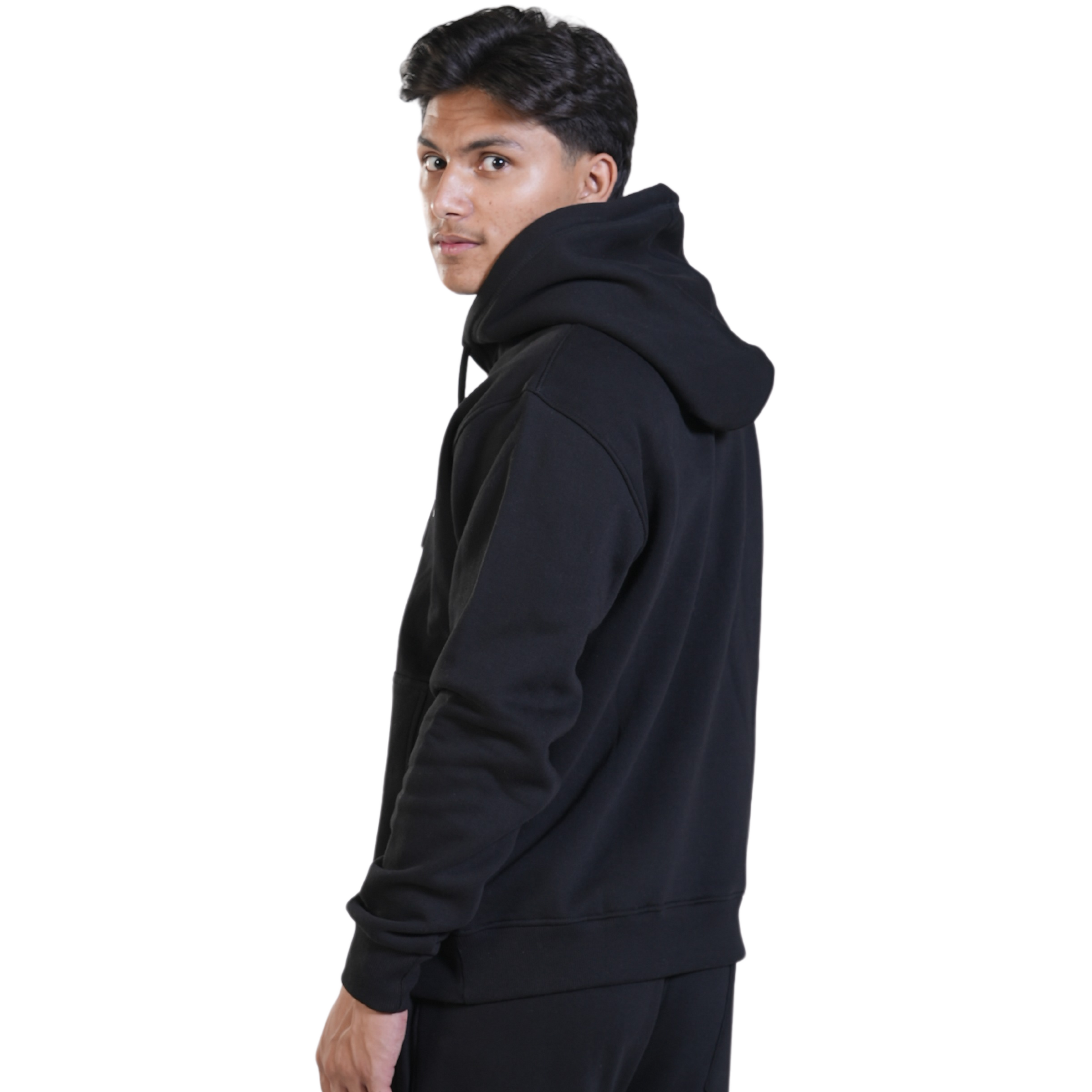 Cuffs Premium Men's Hoodie – Black | 100% Cotton Fleece, Warm and Stylish
